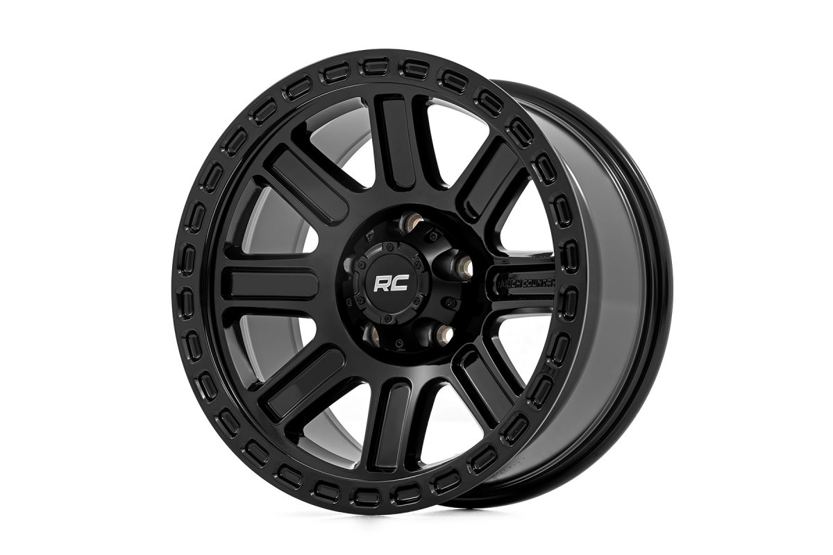 Wheel - Rough Country - 84 Series, 8-Spoke - Gloss Black